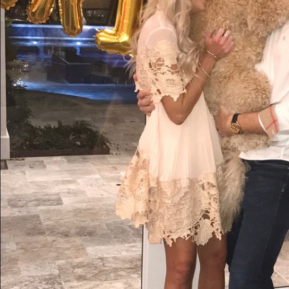 Free People Saylor Hollie Lace Dress in Ivory - Picture 2 of 5